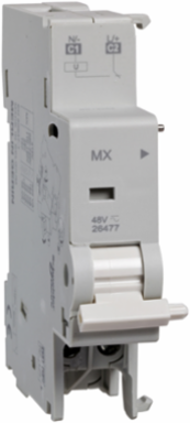 Multi9 MX Shunt Trip Release 12/24 V AC/DC, 18 mm Wide, DIN Rail Mount