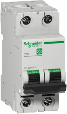 Miniature Circuit Breaker, 2P, 3A, C Curve, 25kA, IP20, DIN Rail Mounted