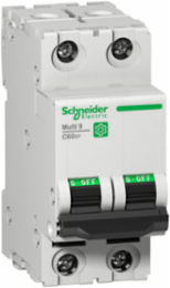 Miniature Circuit Breaker, 2P, 32A, D Curve, 10kA, IP20, DIN Rail Mount
