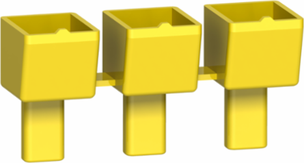 Multi9 Comb Busbar Tooth Cover Set of 5, Yellow, 18 mm Pitch