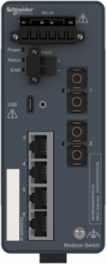 Managed Ethernet Switch, 4 Copper Ports, 2 Fiber Optic, IP30, 7W