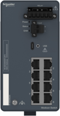 Modicon Ethernet Managed Switch, 8 Copper Ports, IP30