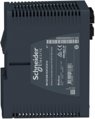 Modicon Extended Managed Switch - 8 ports for copper + 2 ports for fiber optic single-mode - Harsh