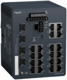 Managed Network Switch, 20 Copper Ports, 4 Gigabit SFP, IP30