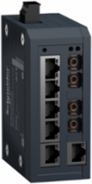 Modicon Unmanaged Switch, 6 Ports Copper & 2 Ports Fiber, 3.8W