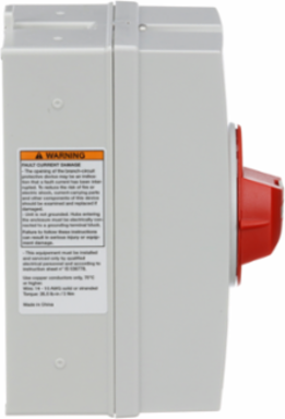 Motor Disconnect Switch 30A NEMA 4X 7.5 HP 6.38 Inch Tall