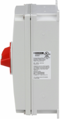 Motor Disconnect Switch 3 Pole 60A NEMA 4X 20HP at 240V AC