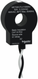 solid core current transformer, PowerLogic UL2808 CT, 50A, 0.333V output, 10mm diameter, 6ft lead