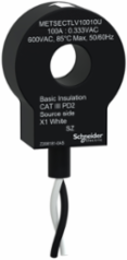 solid core current transformer, PowerLogic UL2808 CT, 100A, 0.333V output, 10mm diameter, 6ft lead