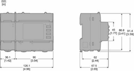 DIN rail meter, PowerLogic EM3570, Ethernet, LVDC, LVCT input bundled with external Power Supply