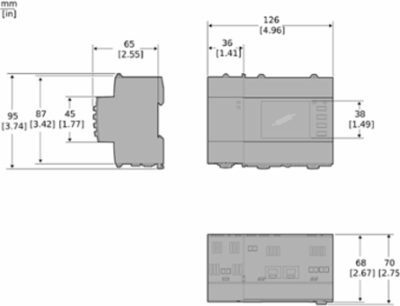 DIN rail meter, PowerLogic EM3570, Ethernet, LVDC, Rogowski CT input bundled with external Power Supply