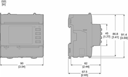 DIN rail meter, PowerLogic EM3570, Ethernet, LVDC, LVCT input