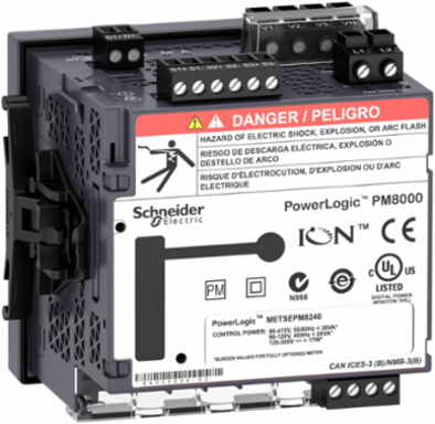Power quality meter, PowerLogic ION7400, Advanced, integrated display, 512 MB, 512 s/c