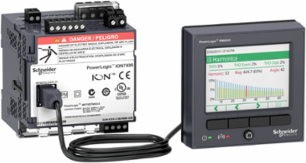Power quality meter, PowerLogic ION7400, Advanced, transducer and remote display, 512 MB, 512 s/c