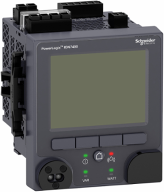 Power quality meter, PowerLogic ION7400, Advanced, integrated display, 512 MB, 512 s/c