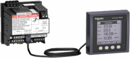 PowerLogic PM5563 Power Meter, 1-1/2 MB Memory, 2 Digital Outputs, DIN Mounted