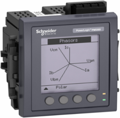 PowerLogic PM5563 Power Meter, 1-1/2 MB Memory, 2 Digital Outputs, DIN Mounted