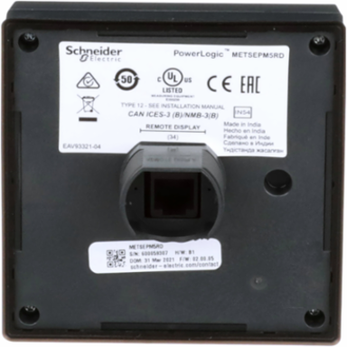 Power Logic PM5000 Remote Display 96 x 96 mm Monochrome LCD IP52