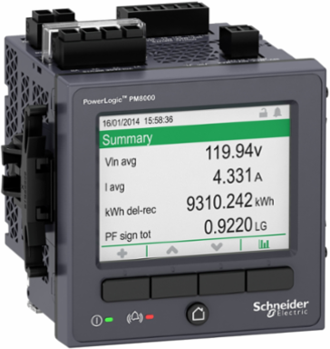 Power Quality Meter PowerLogic PM8000, 512 MB, 256 Samples/Cycle, IP54