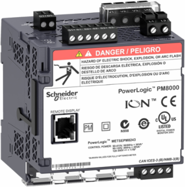 PowerLogic PM8000 Power Quality Meter, 512 MB, 256 Samples/Cycle