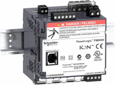 Power quality meter, PowerLogic PM8000, Advanced, transducer, 512MB, 512s/c