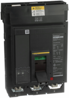 Circuit breaker, PowerPacT M, 300A to 800A, 3 pole, 600VAC, 18kA, I-Line, adjustable trip, 80%, ABC, kirk lock