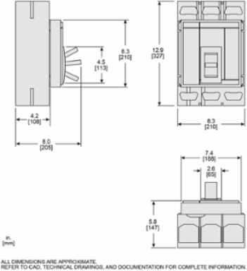 PowerPact M Circuit Breaker, 3-Pole, 500A, 600VAC, 18kA