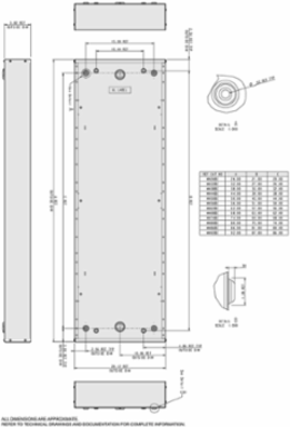 NEMA 1 Enclosure Box, 20 Inch W x 56 Inch H x 5.75 Inch D, Steel Material