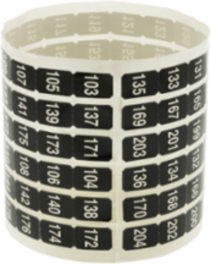 NQ Panelboard Number Strip, 103 to 204, Green Premium, 18 Month Warranty