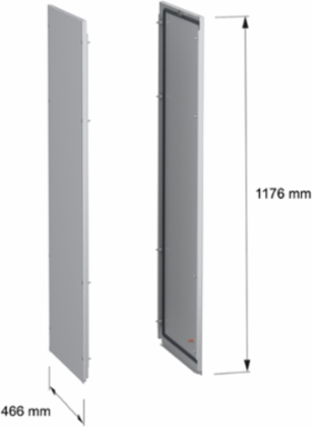 Side panels, PanelSeT SFN, for electrical enclosure H1200 D500mm, external fixing, set of 2