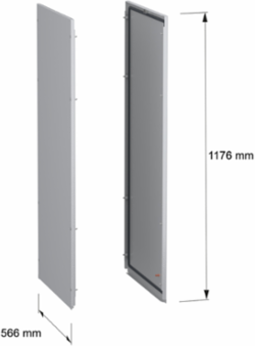 Side panels, PanelSeT SFN, for electrical enclosure H1200 D600mm, external fixing, set of 2