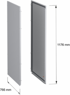 Side panels, PanelSeT SFN, for electrical enclosure H1200 D800mm, external fixing, set of 2