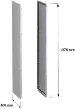 Side panels, PanelSeT SFN, for electrical enclosure H1400 D500mm, external fixing, set of 2