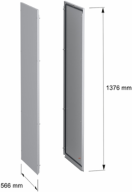 Side panels, PanelSeT SFN, for electrical enclosure H1400 D600mm, external fixing, set of 2
