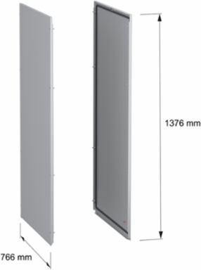 Side panels, PanelSeT SFN, for electrical enclosure H1400 D800mm, external fixing, set of 2