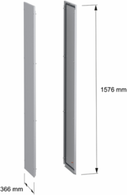 Side panels, PanelSeT SFN, for electrical enclosure H1600 D400mm, external fixing, set of 2