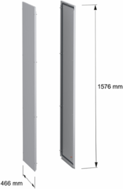 Side panels, PanelSeT SFN, for electrical enclosure H1600 D500mm, external fixing, set of 2