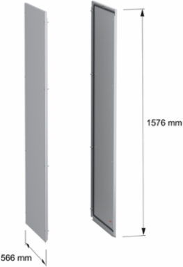 Side panels, PanelSeT SFN, for electrical enclosure H1600 D600mm, external fixing, set of 2