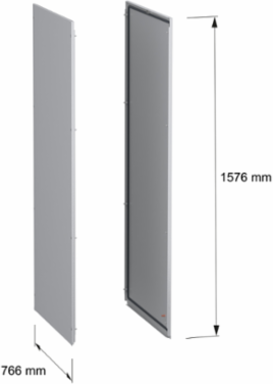 Side panels, PanelSeT SFN, for electrical enclosure H1600 D800mm, external fixing, set of 2