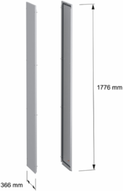 Side Panels for PanelSeT SFN Enclosure, H1800 x D400 mm, Steel, Grey RAL 7035