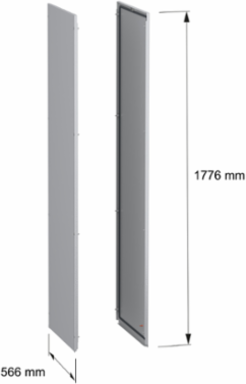 Side Panels for H1800 D600mm Enclosure, Steel, Set of 2