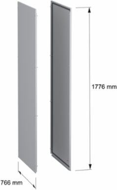 Side panels, PanelSeT SFN, for electrical enclosure H1800 D800mm, external fixing, set of 2