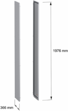 Side Panels for H2000 D400mm Enclosure, Steel, Grey, 85.7 kg