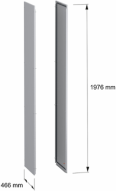 Side Panels for Enclosure H2000 D500mm, Steel, Set of 2