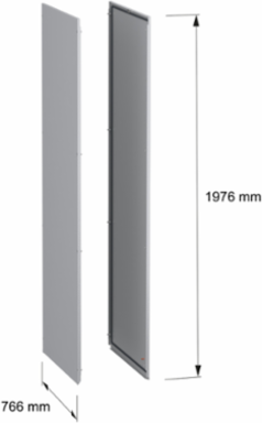 Side Panels for Electrical Enclosure 2000mm x 800mm, Steel, Set of 2