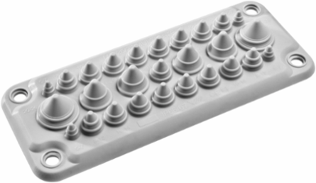 Cable Entry Membrane Type FL21 27 Entrances IP66, Grey RAL 7035