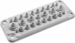 Cable Entry Membrane Type FL21 27 Entrances IP66, Grey RAL 7035