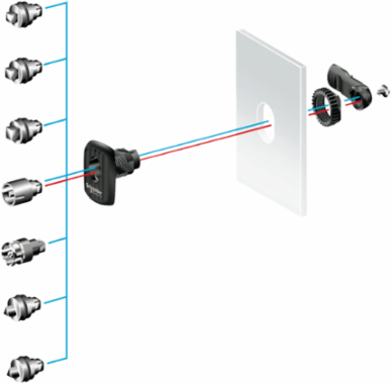 Square Lock Insert 8mm for Spacial S3D Enclosures