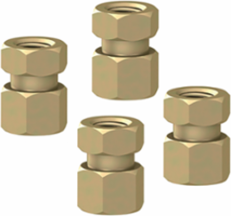 Set of 4 Steel Nuts for Vertical Aluminium Rails, 80 mm Height