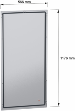 Rear panel, PanelSeT SFN, for electrical enclosure H1200 W600mm, external fixing
